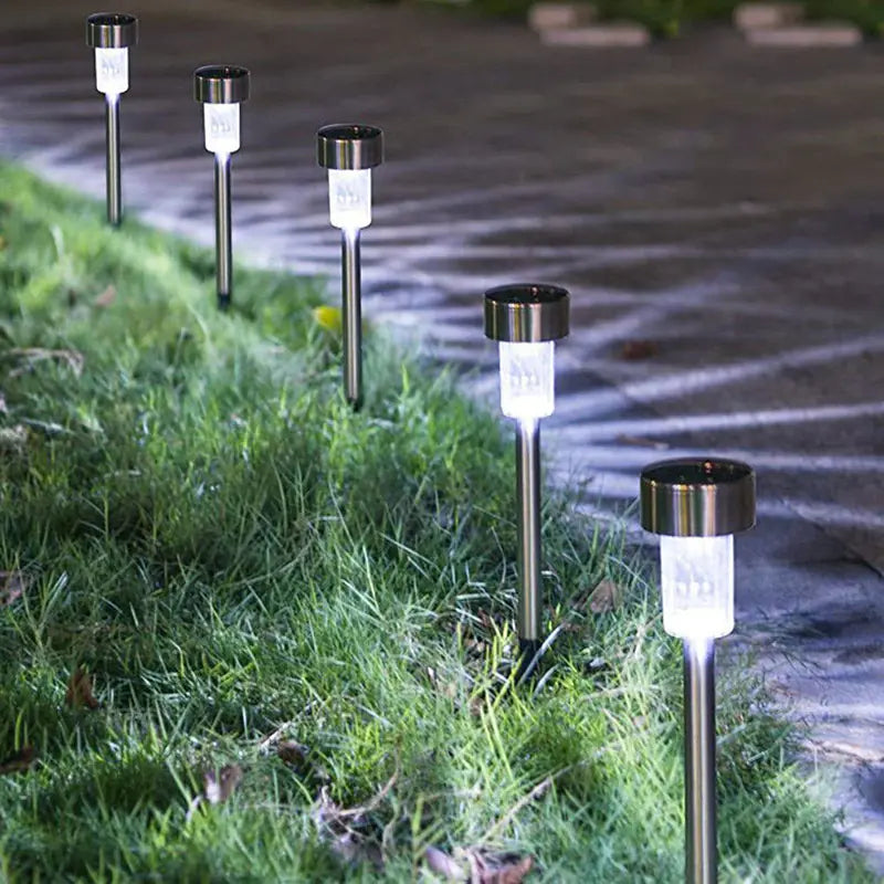 Stainless Steel Solar Lawn Lamp for Outdoor Spaces